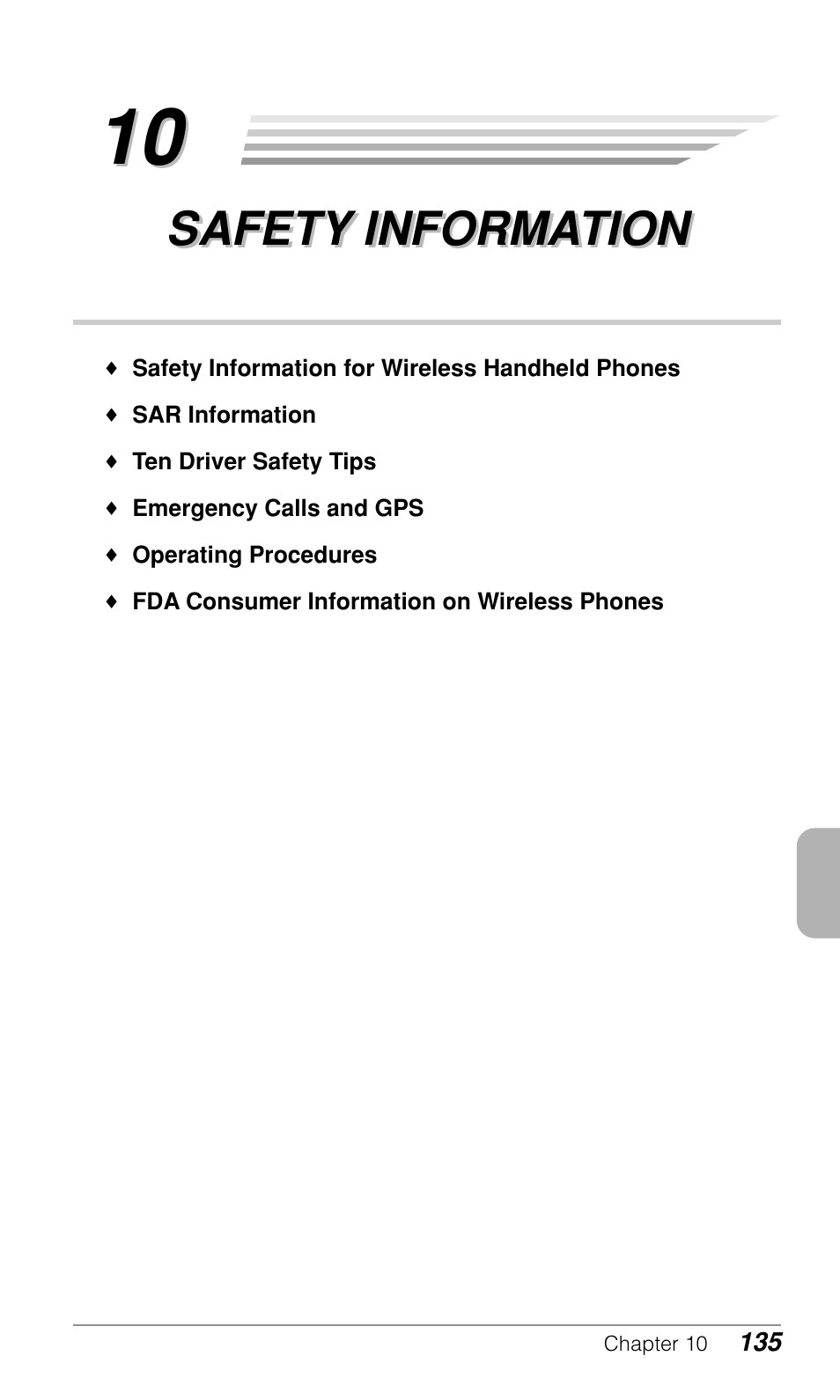 Safety information | Audiovox CDM-9900 User Manual | Page 137 / 162