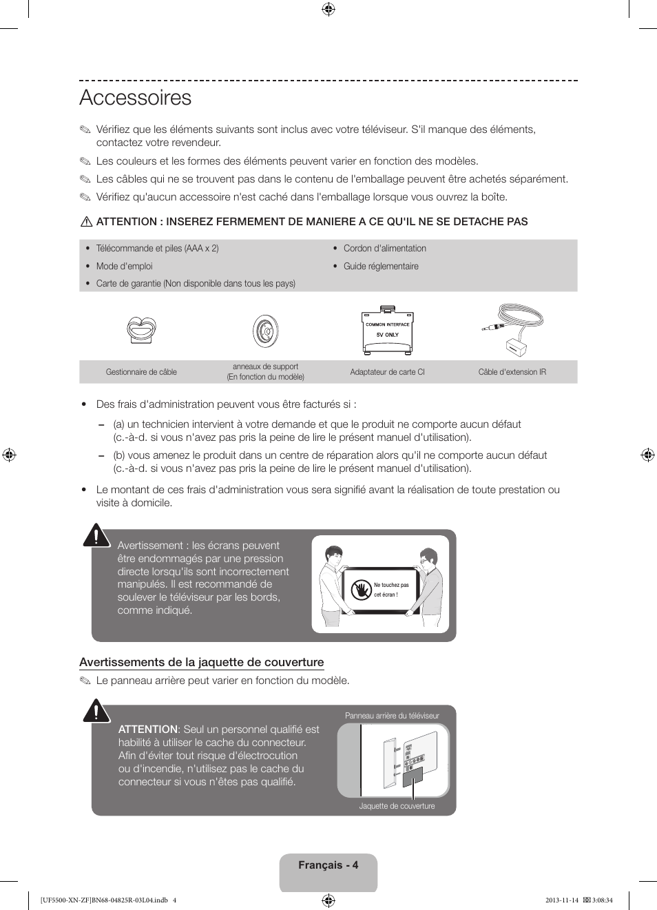 Accessoires | Samsung UE32F5500AW User Manual | Page 24 / 81