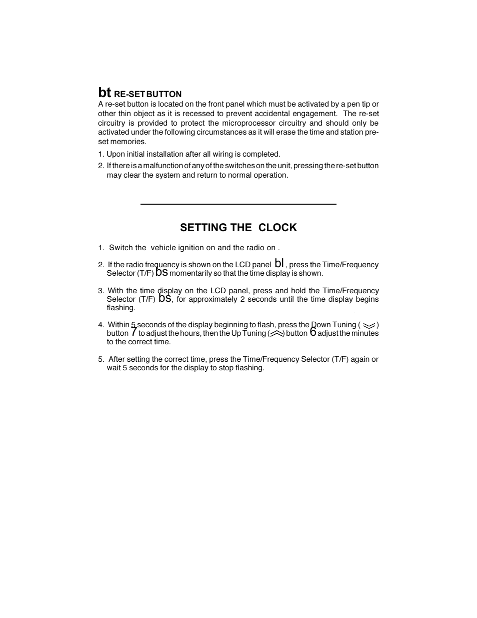 Setting the clock | Audiovox IM-500 User Manual | Page 5 / 8