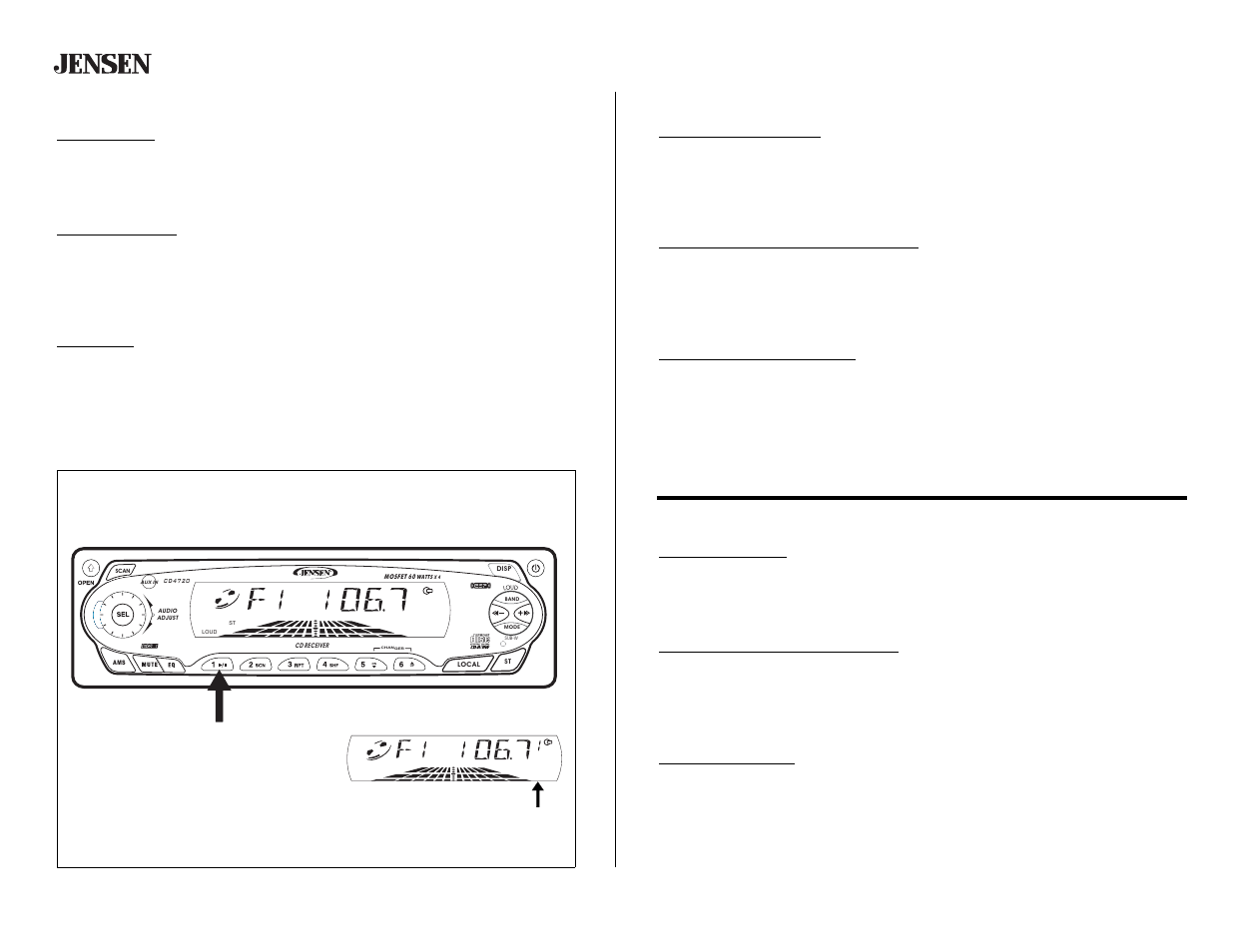 Cd4720, Tuner operation (continued), Operación de la radio (continuado) | Fonctionnement de la radio (continué) | Audiovox CD4720 User Manual | Page 10 / 16