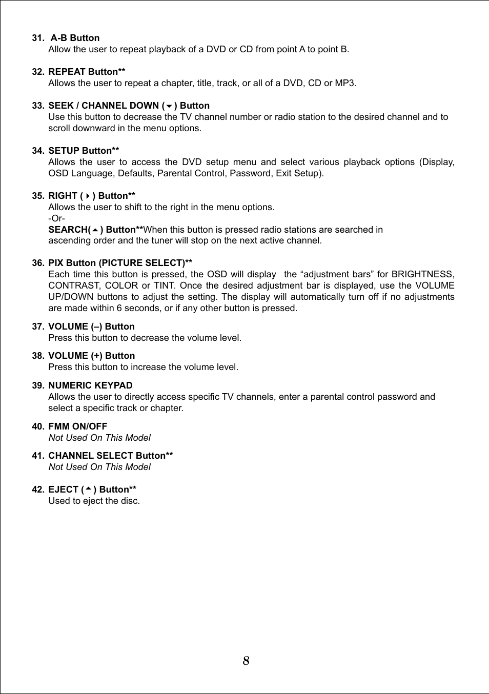 Audiovox Video DTT7810FM User Manual | Page 10 / 18