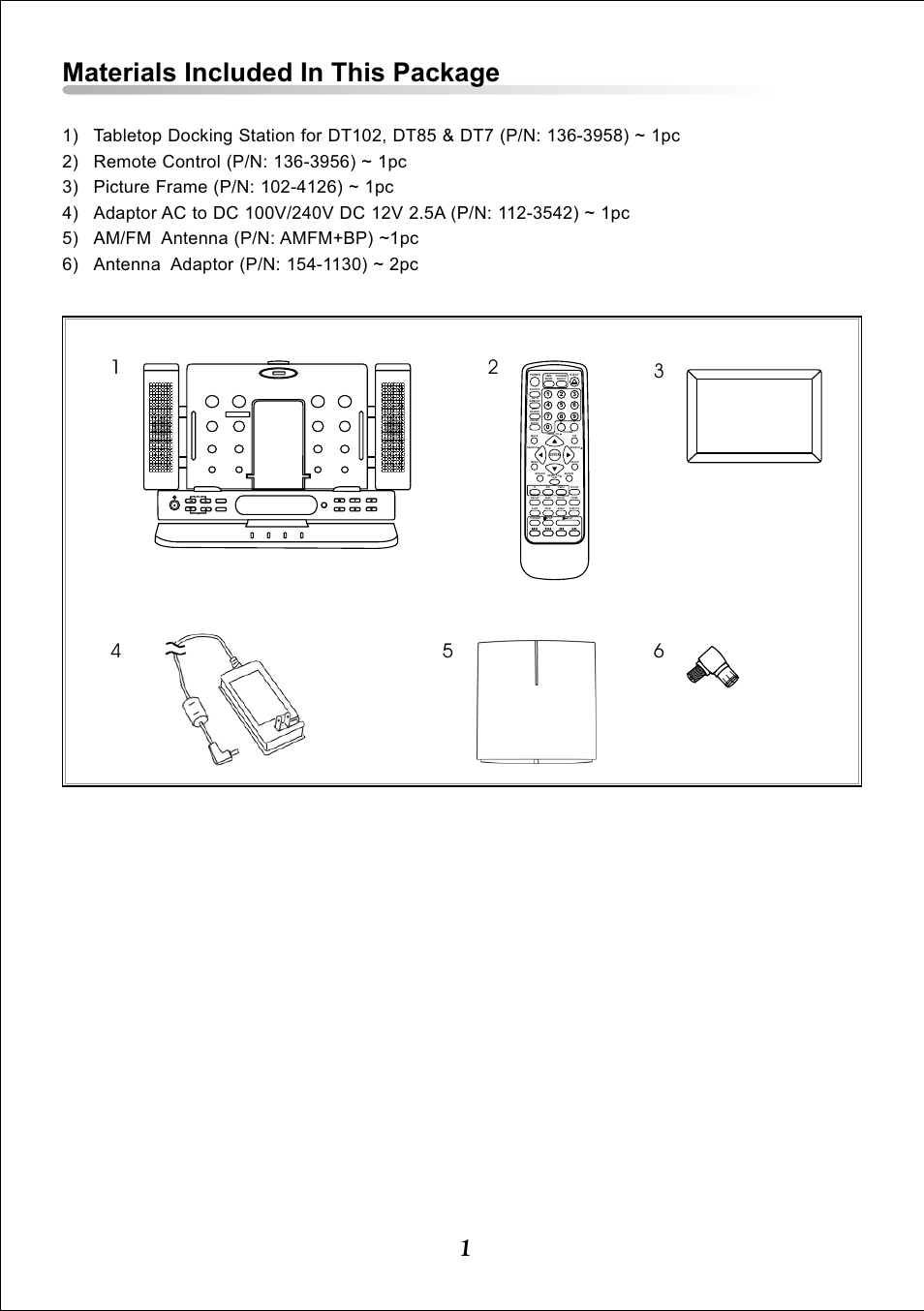Materials included in this package | Audiovox Video DTT7810FM User Manual | Page 3 / 18