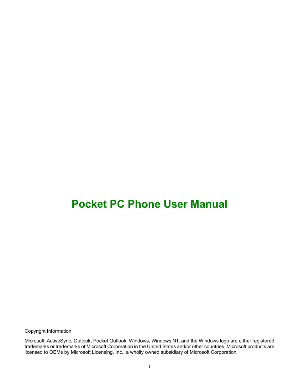 Audiovox Pocket PC Phone User Manual | 113 pages