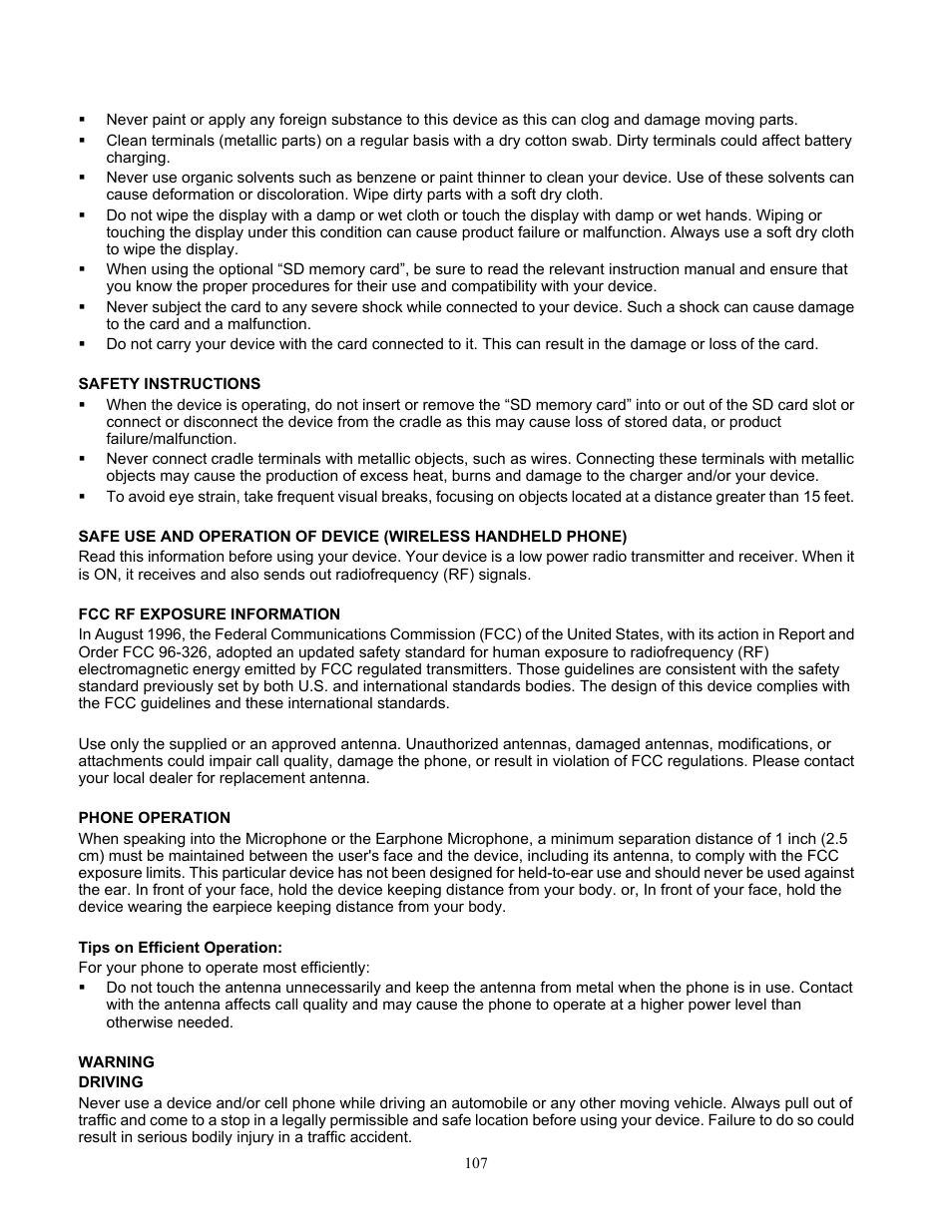 Audiovox Pocket PC Phone User Manual | Page 107 / 113