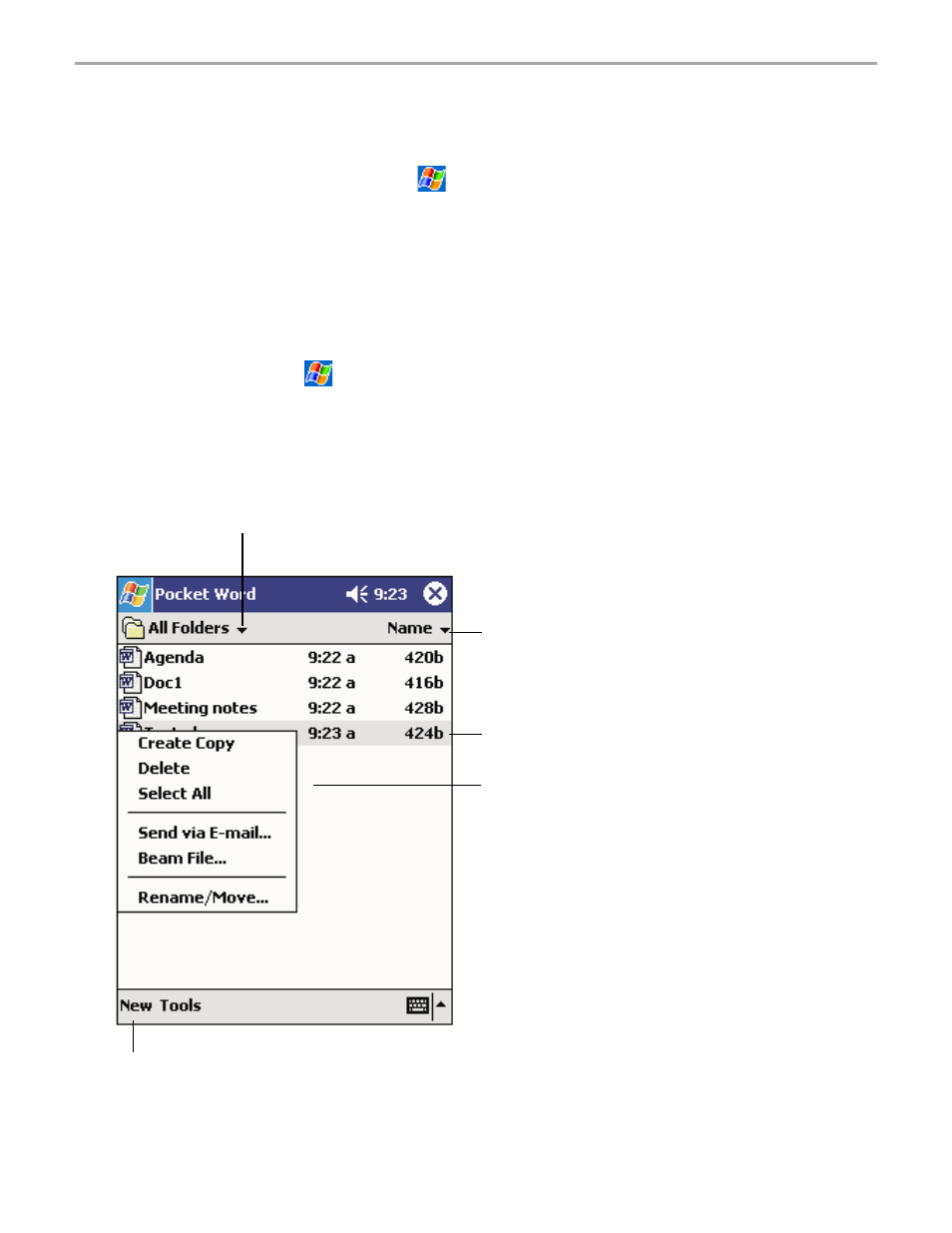 Pocket word | Audiovox Pocket PC User Manual | Page 107 / 154
