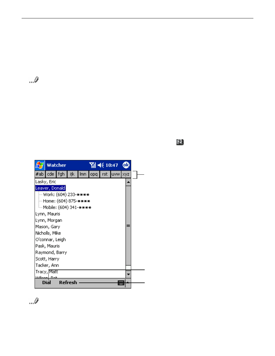 Emergency dialing, Phone book | Audiovox Pocket PC User Manual | Page 68 / 154