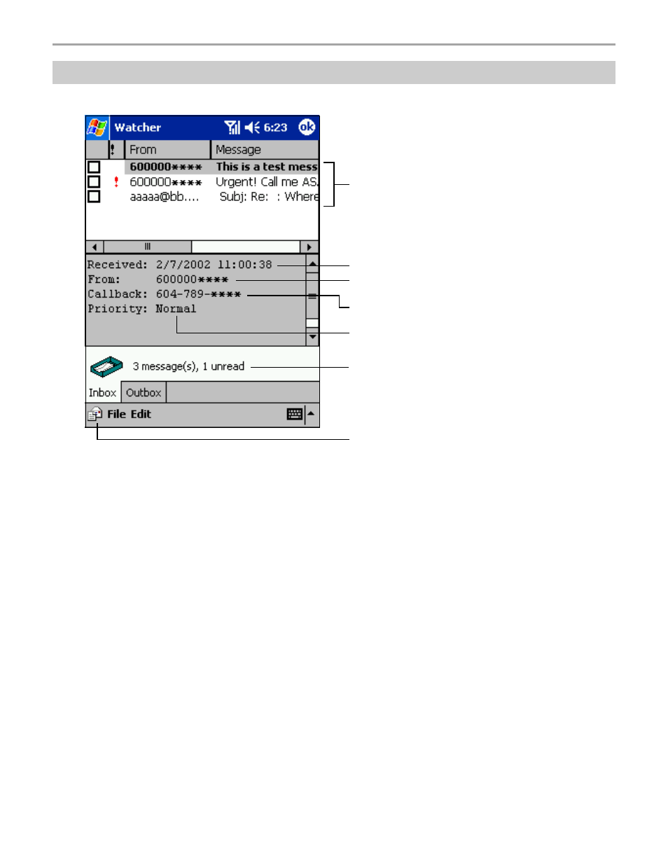 Inbox | Audiovox Pocket PC User Manual | Page 79 / 154