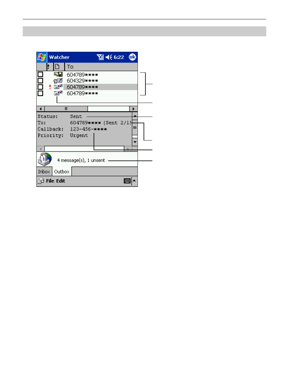 Outbox | Audiovox Pocket PC User Manual | Page 80 / 154