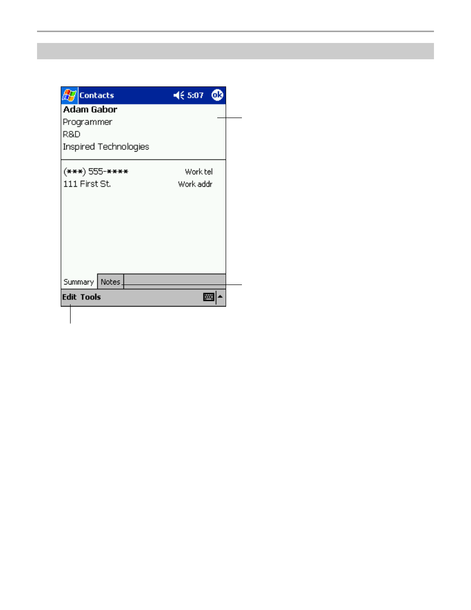 Using the summary screen | Audiovox Pocket PC User Manual | Page 95 / 154
