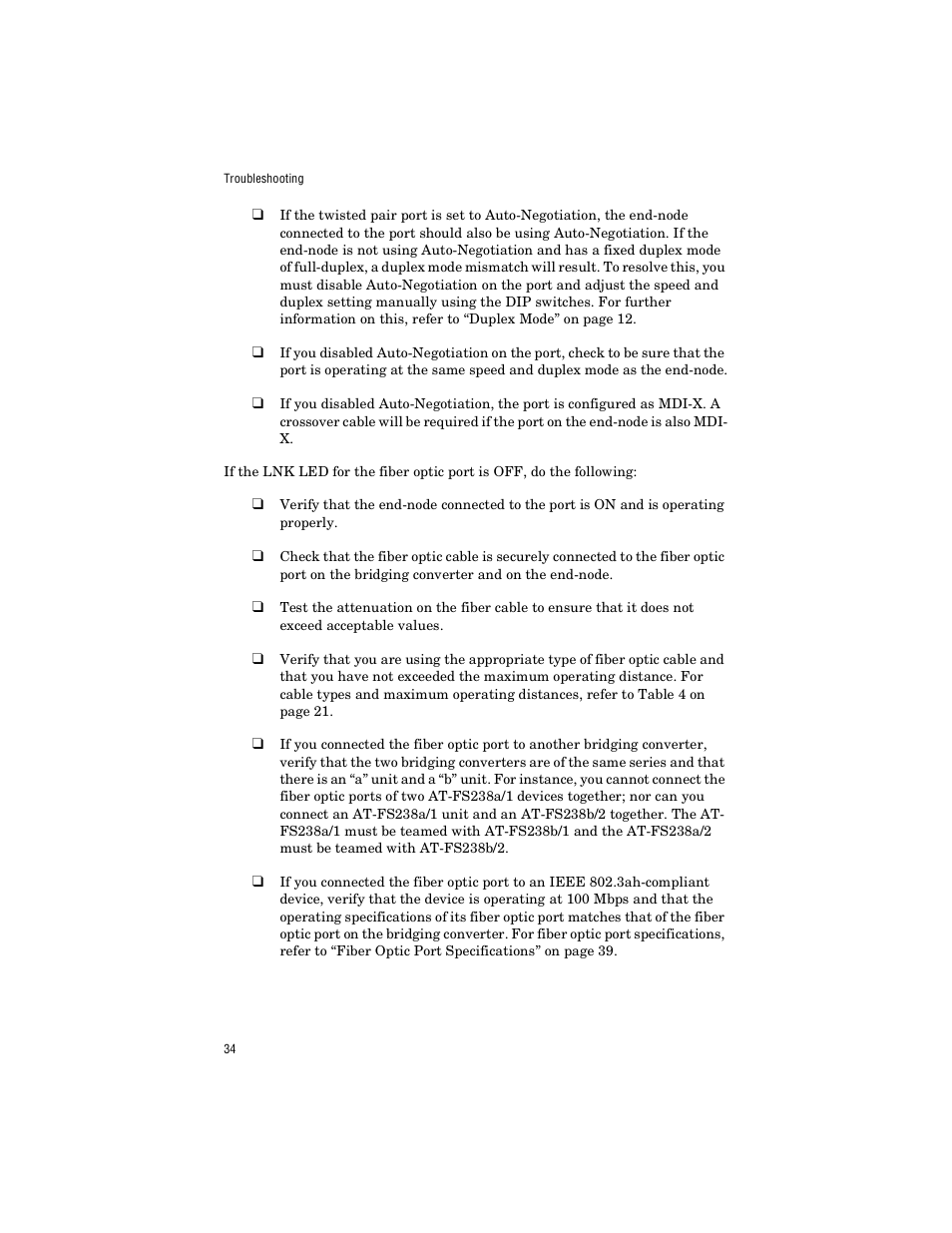 Allied Telesis AT-FS238b/2 User Manual | Page 44 / 76