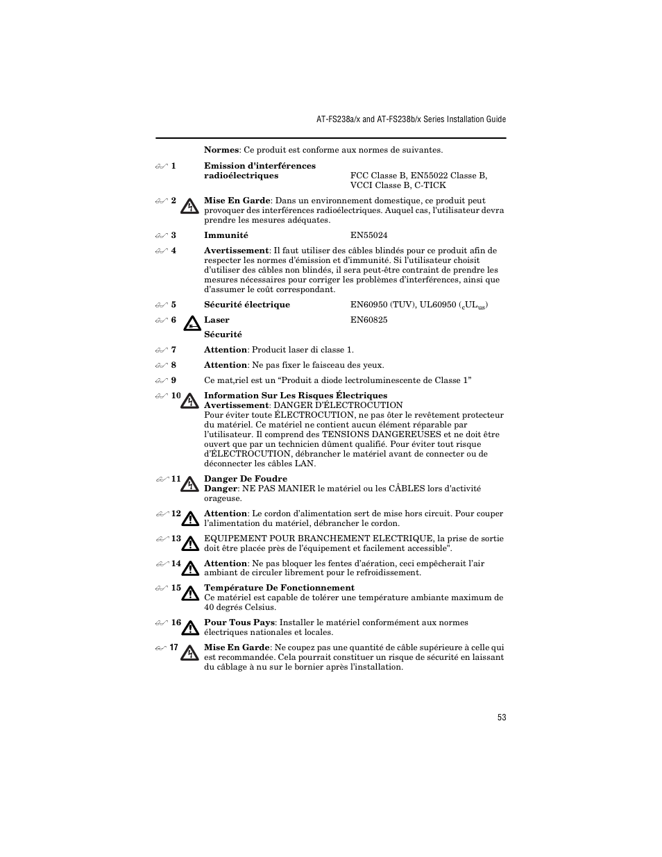 Allied Telesis AT-FS238b/2 User Manual | Page 63 / 76