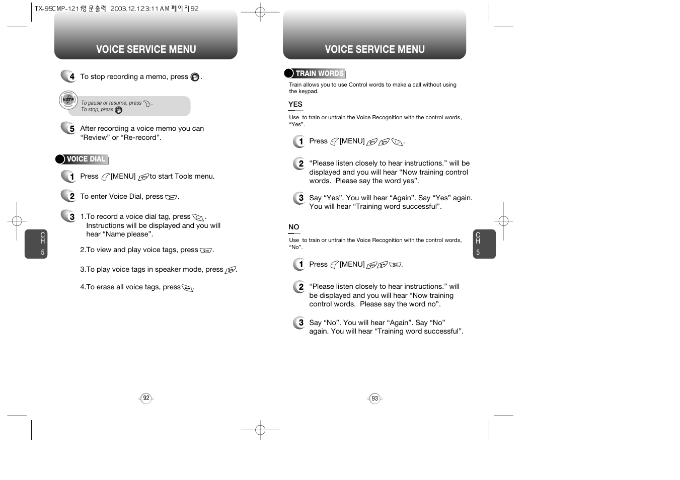 Voice service menu | Audiovox CDM-8900 User Manual | Page 48 / 137