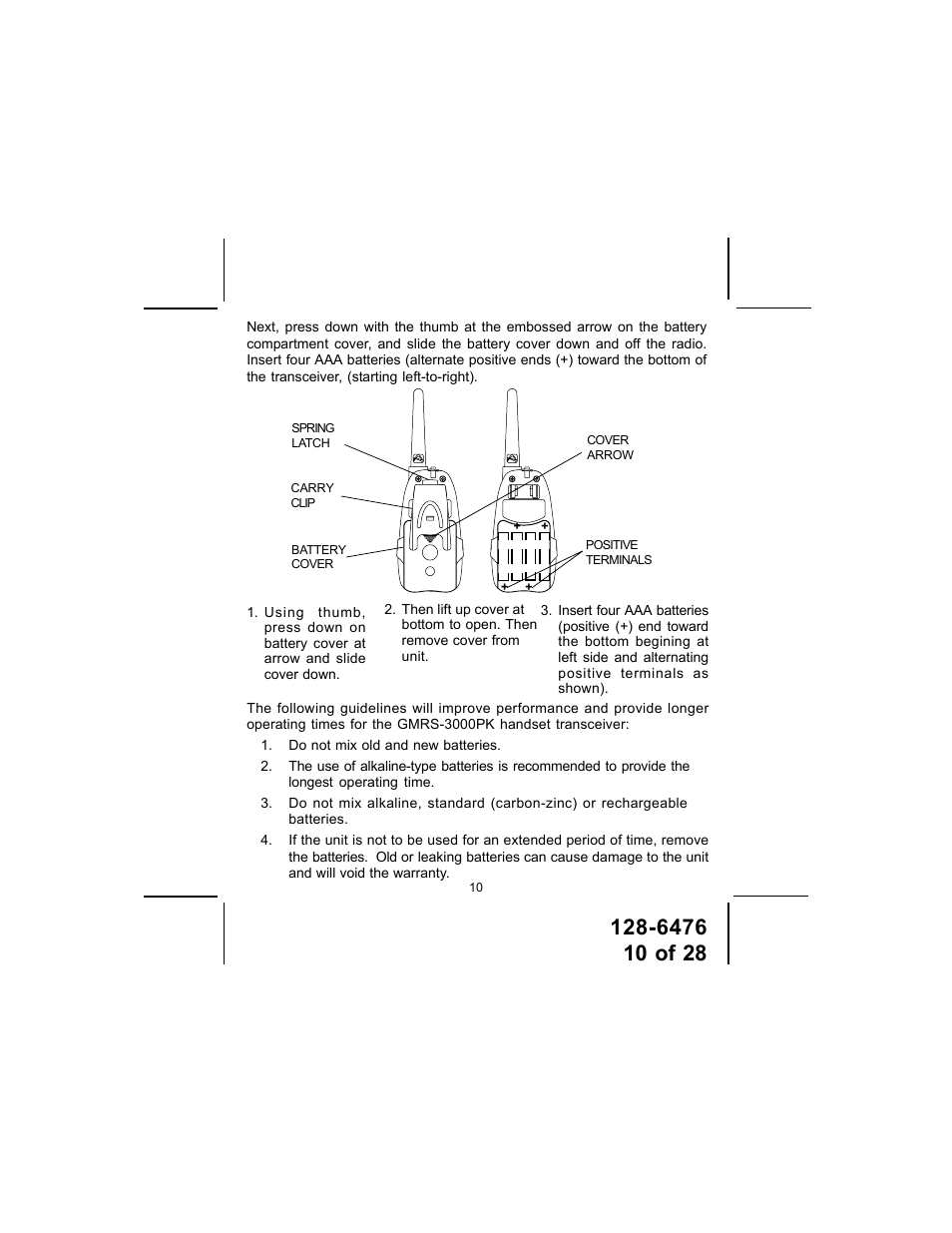 Audiovox GMRS-3000PK User Manual | Page 10 / 28