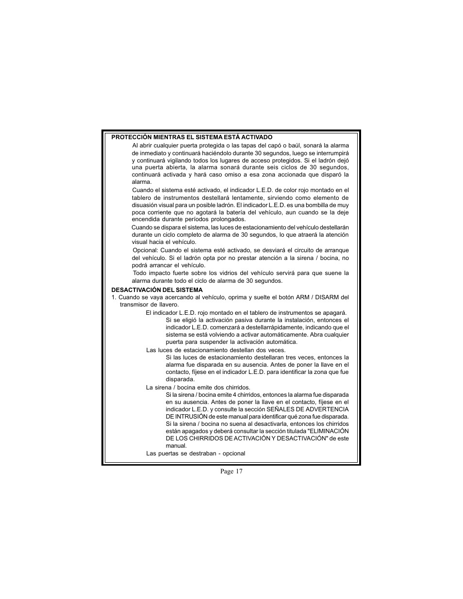 Audiovox Prestige Platinum APS-150-A User Manual | Page 17 / 21