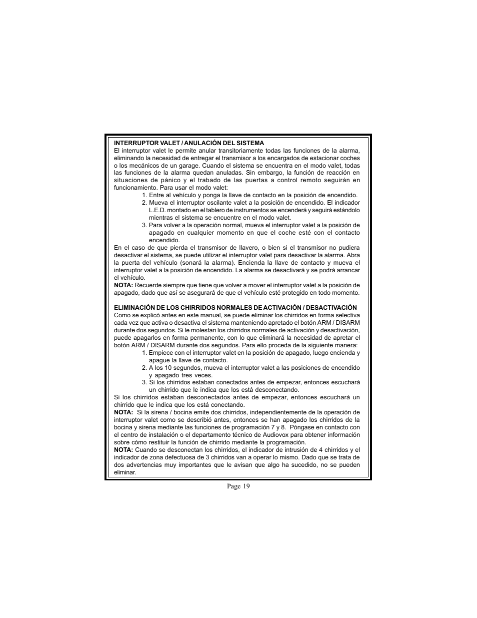 Audiovox Prestige Platinum APS-150-A User Manual | Page 19 / 21