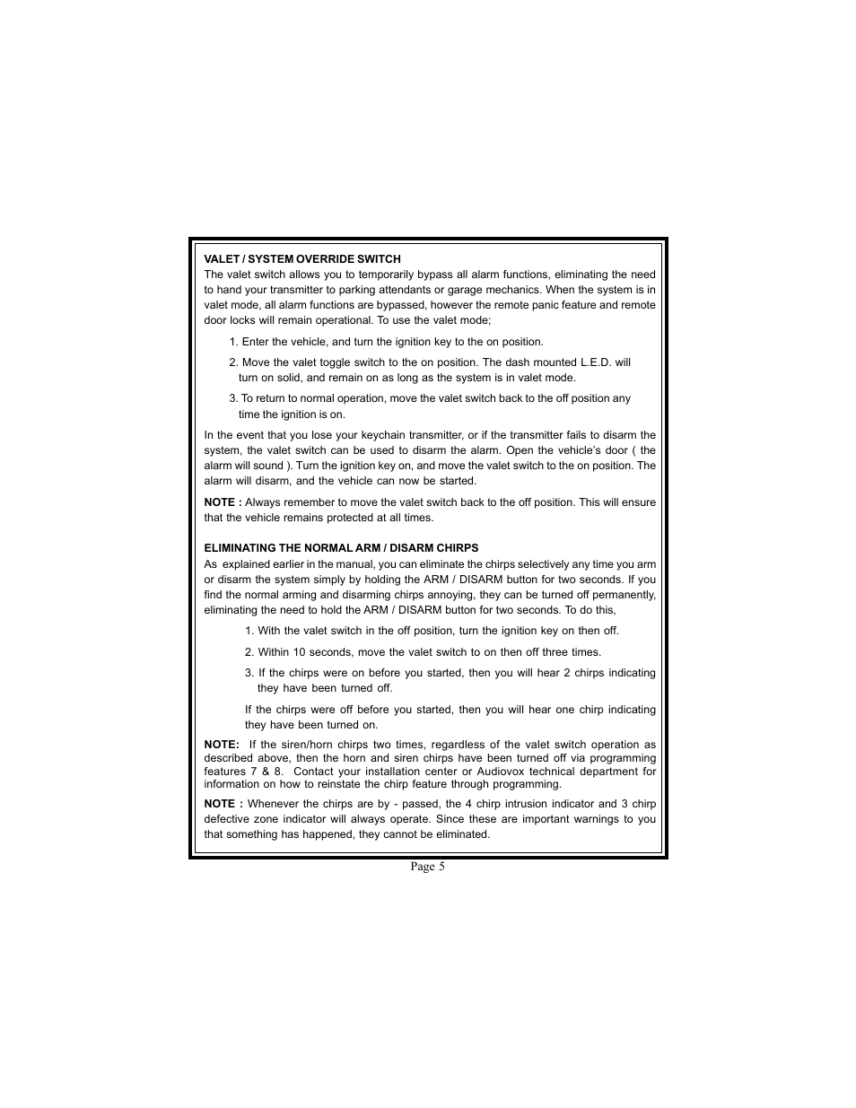Audiovox Prestige Platinum APS-150-A User Manual | Page 5 / 21