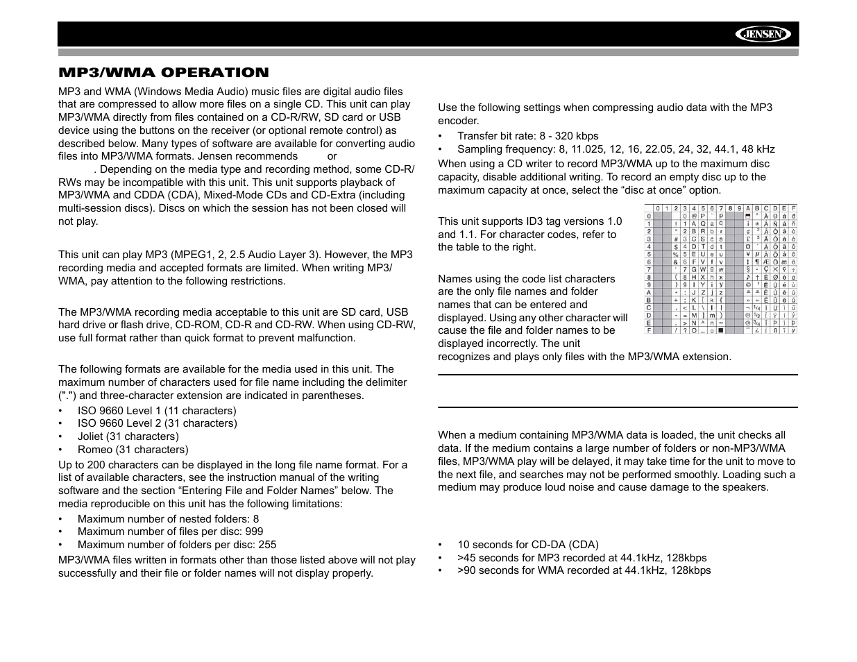 Audiovox Jensen MP6512i User Manual | Page 17 / 30