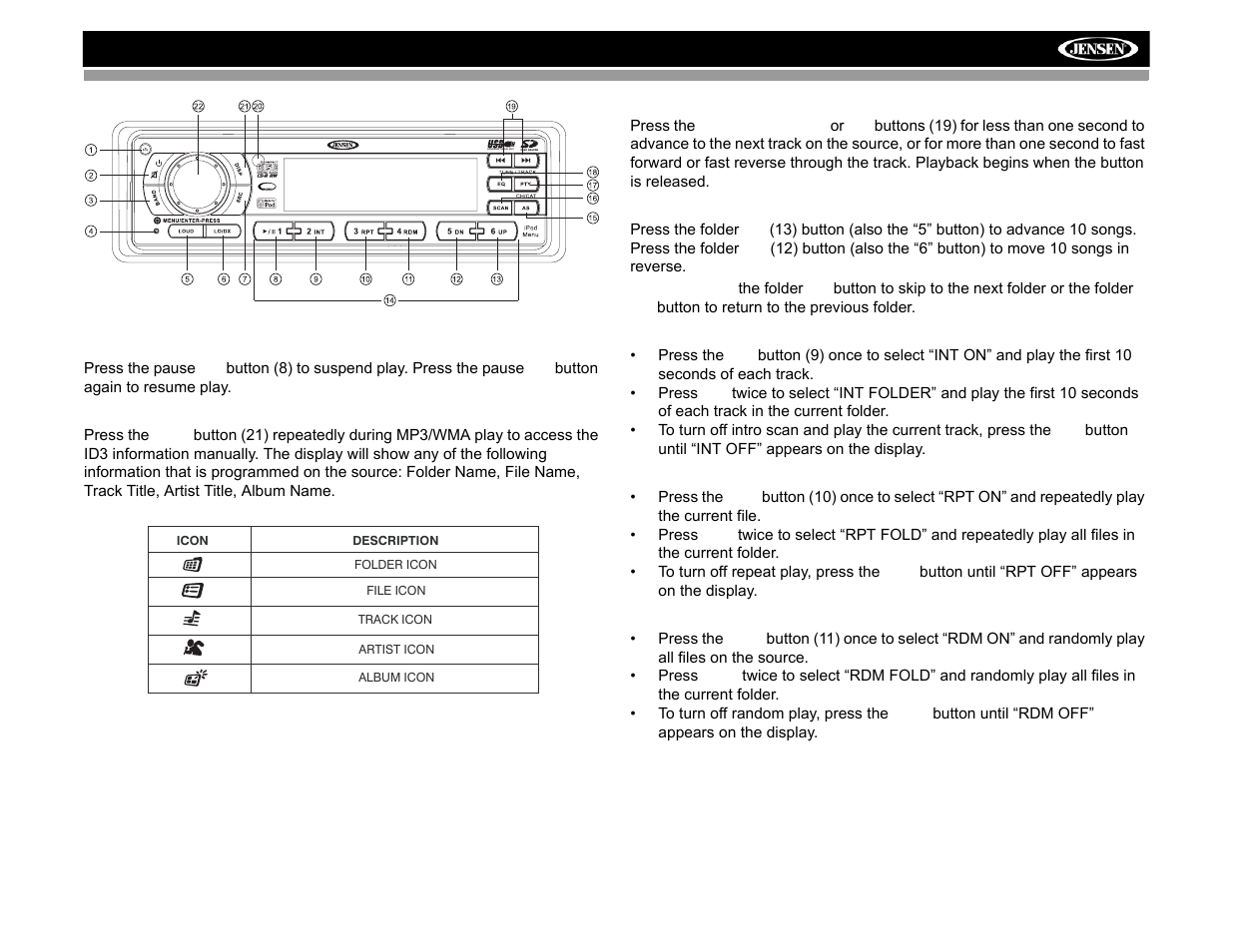 Mp6512i, Ready universal serial bus | Audiovox Jensen MP6512i User Manual | Page 19 / 30