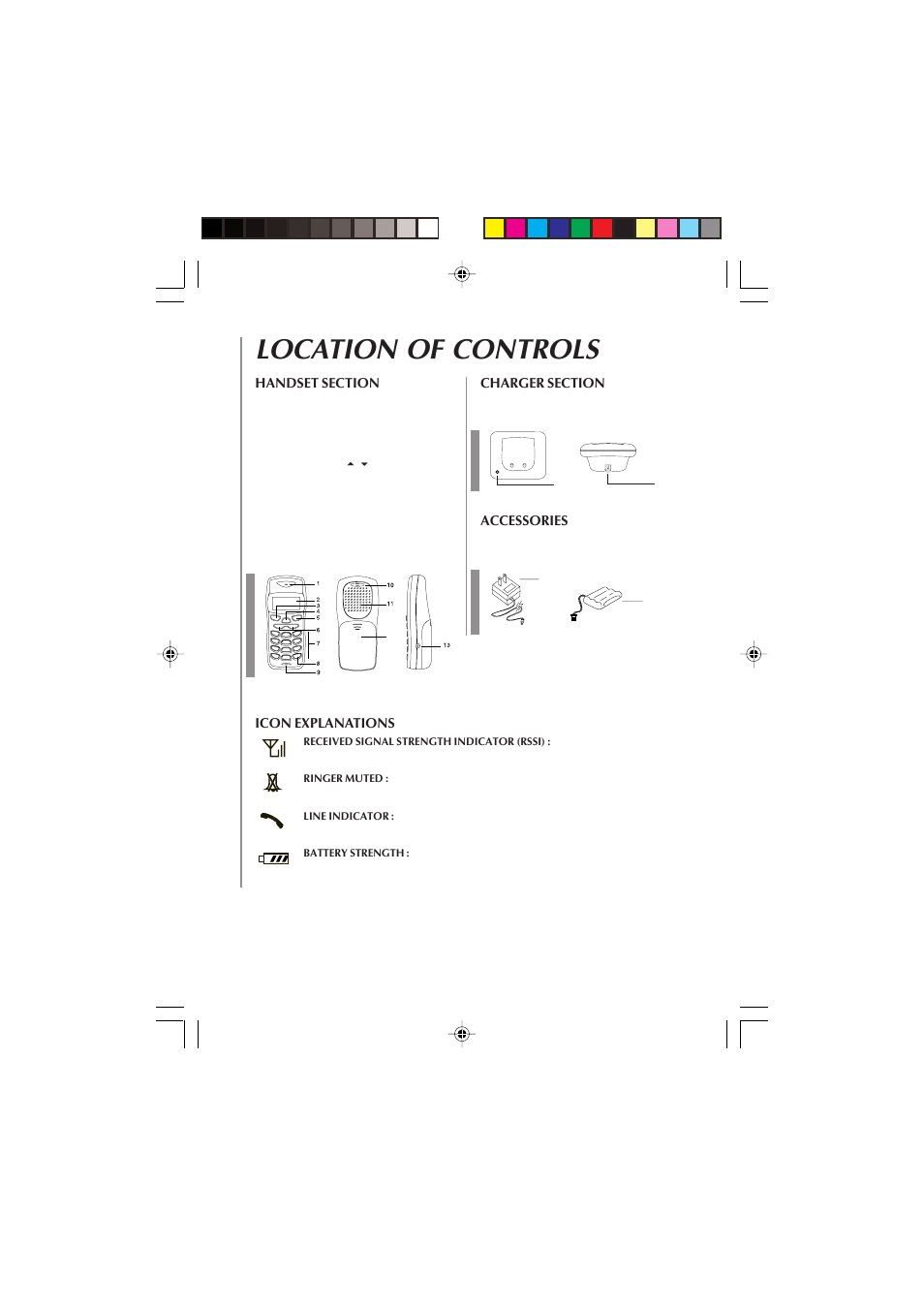 Location of controls | Audiovox 4GHz User Manual | Page 10 / 14