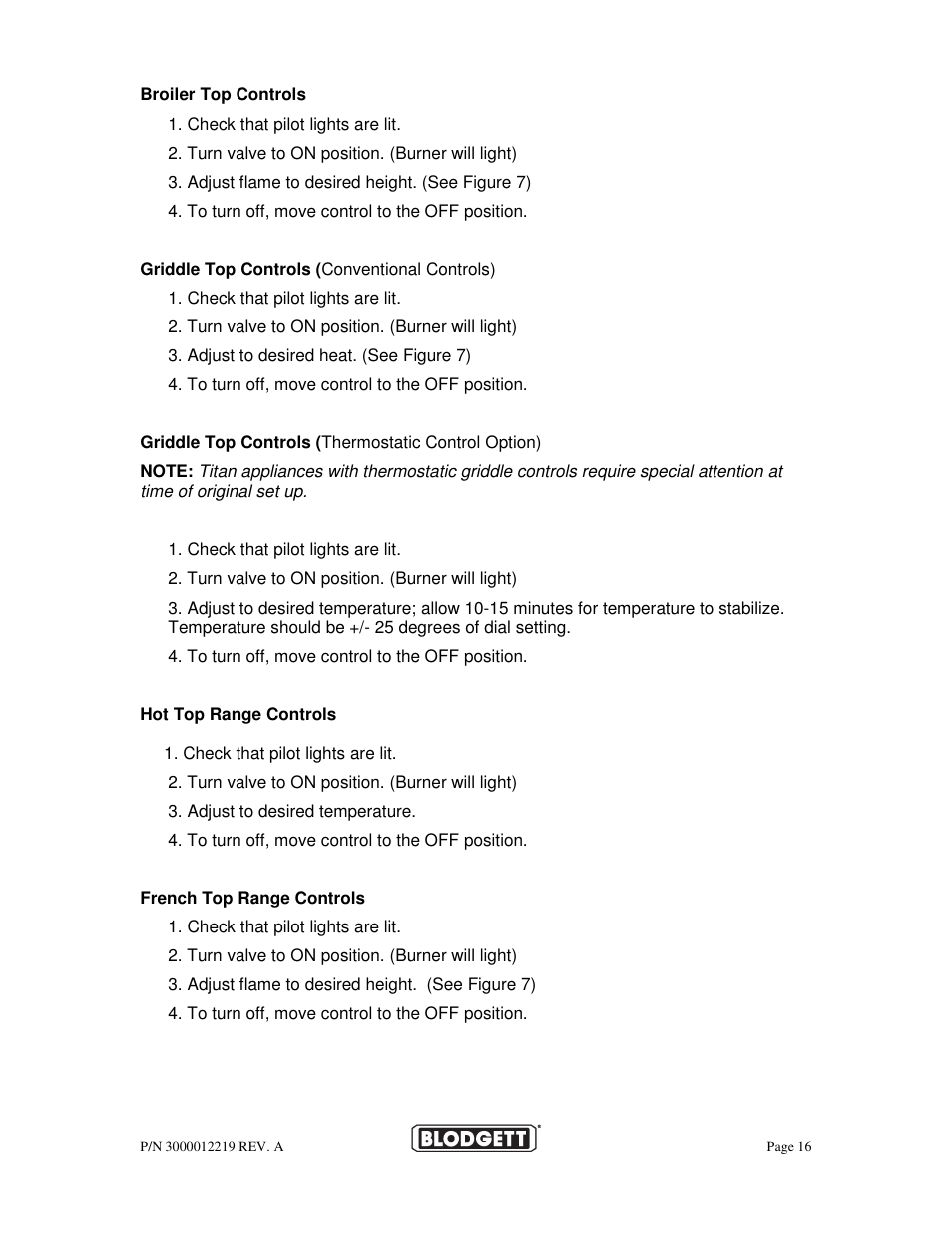 Blodgett BPBB SERIES User Manual | Page 16 / 24