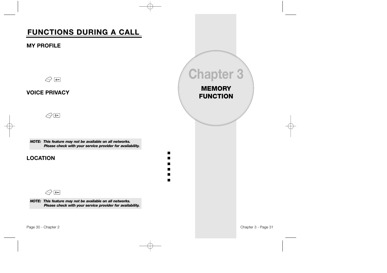 Chapter 3, Functions during a call | Audiovox CDM 8500 User Manual | Page 17 / 76