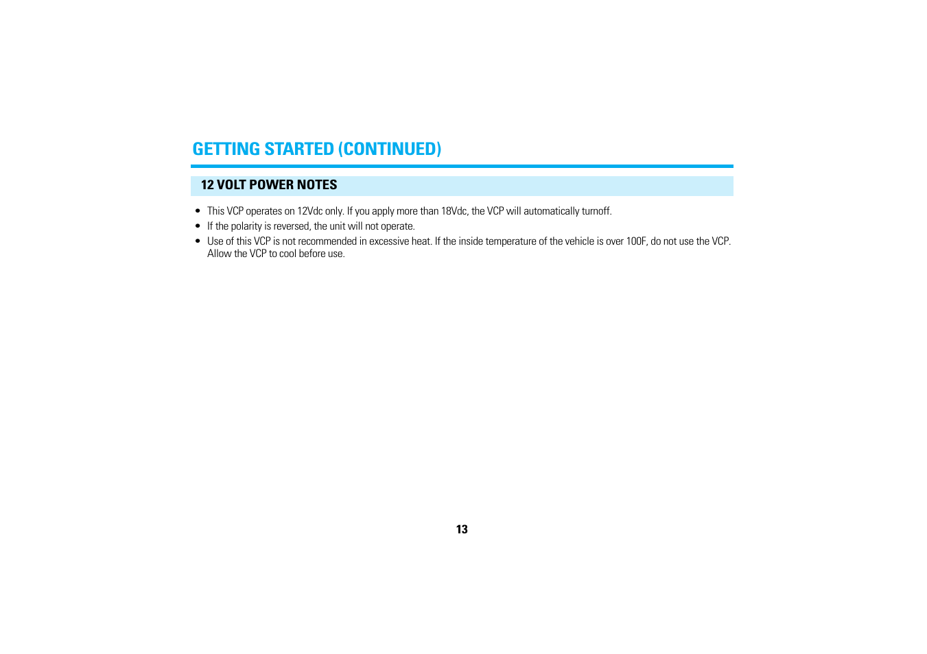 Getting started (continued) | Audiovox AVP-7280A User Manual | Page 16 / 30