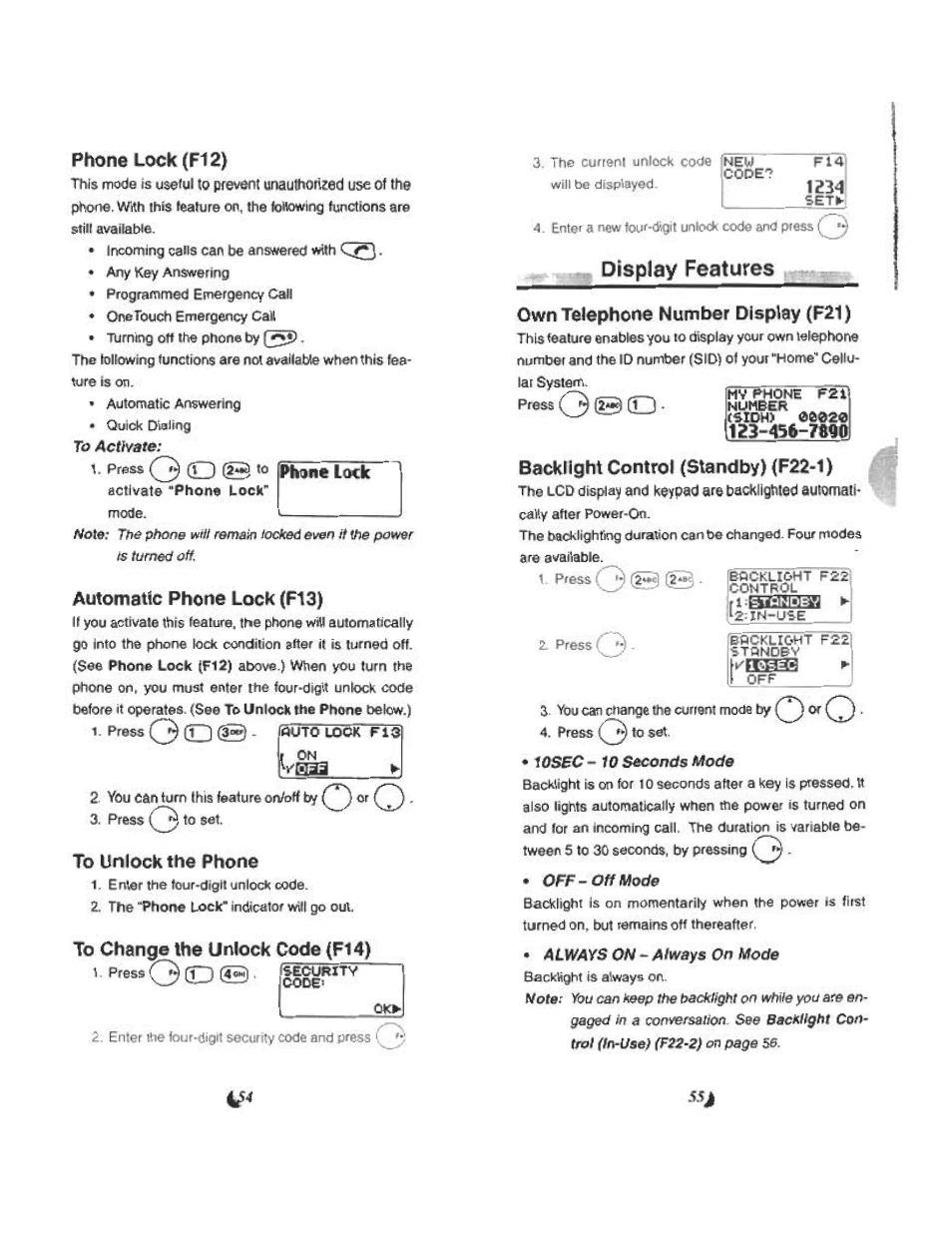 I¿4 ,15, Display features | Audiovox CDM 4500 User Manual | Page 28 / 42