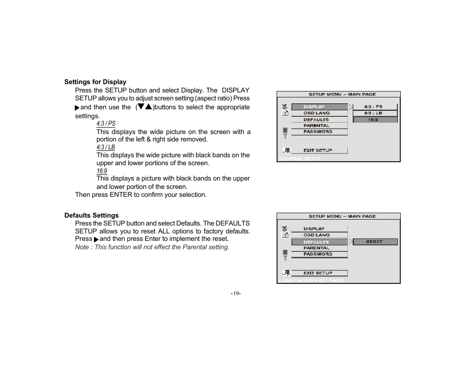 Audiovox VOD702 User Manual | Page 19 / 31