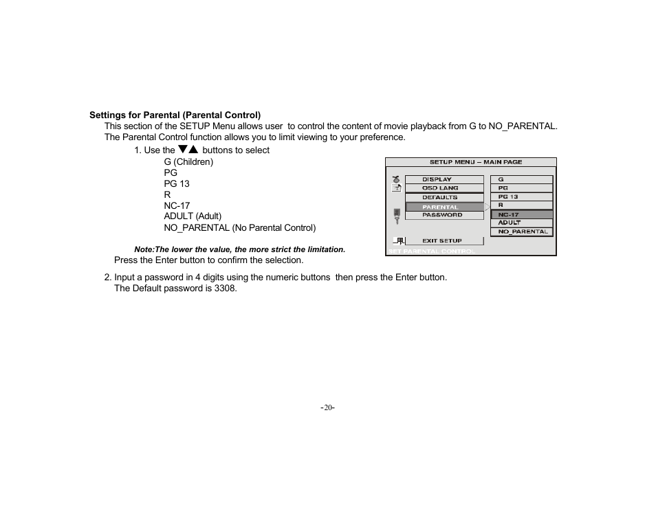 Audiovox VOD702 User Manual | Page 20 / 31
