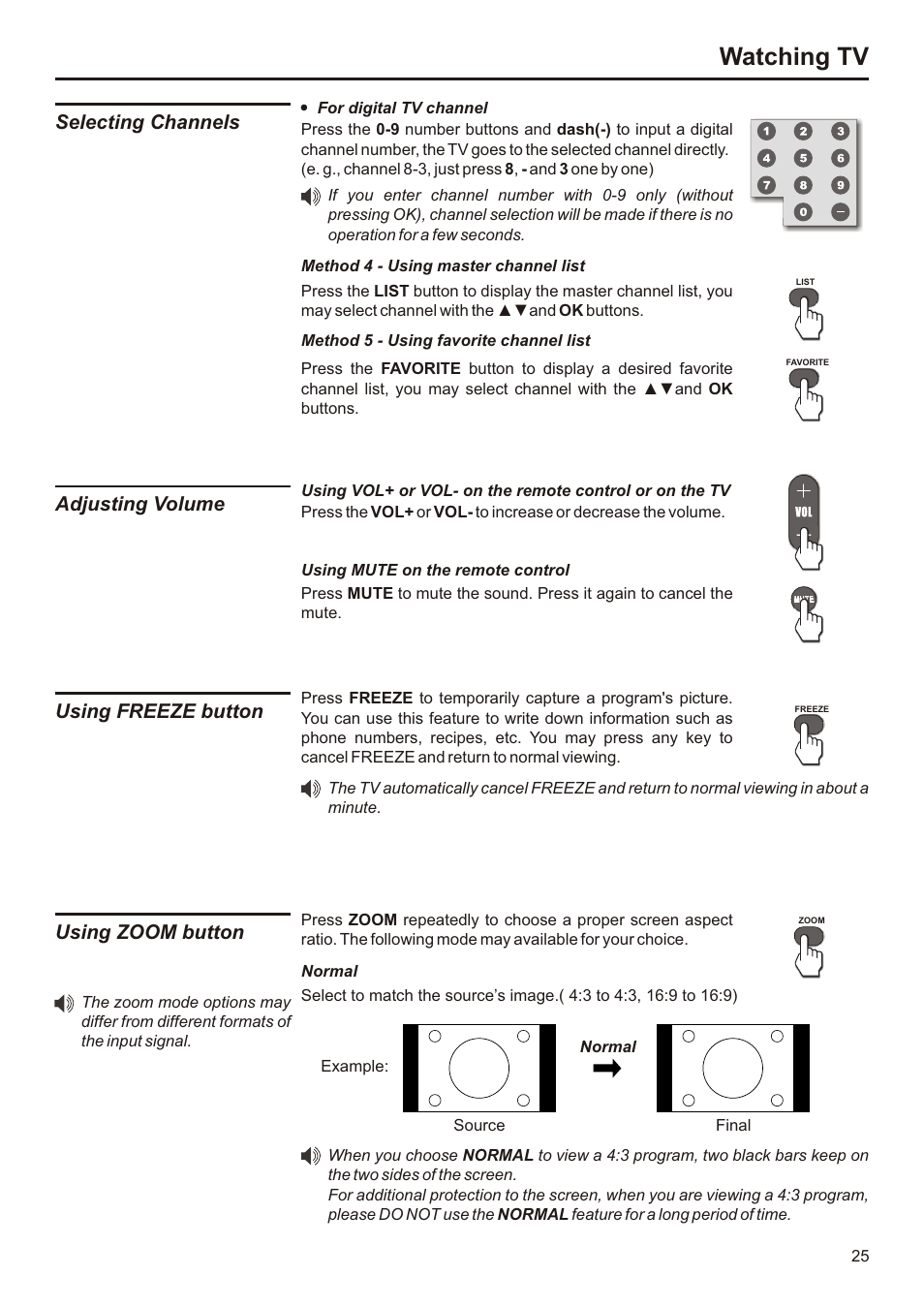 页面 26, Watching tv, Selecting channels | Audiovox FPE3207 User Manual | Page 26 / 55