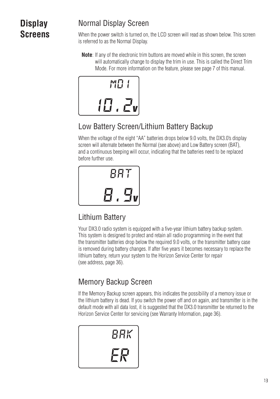 Spektrum SPM20310 DX3.0 User Manual | Page 13 / 40