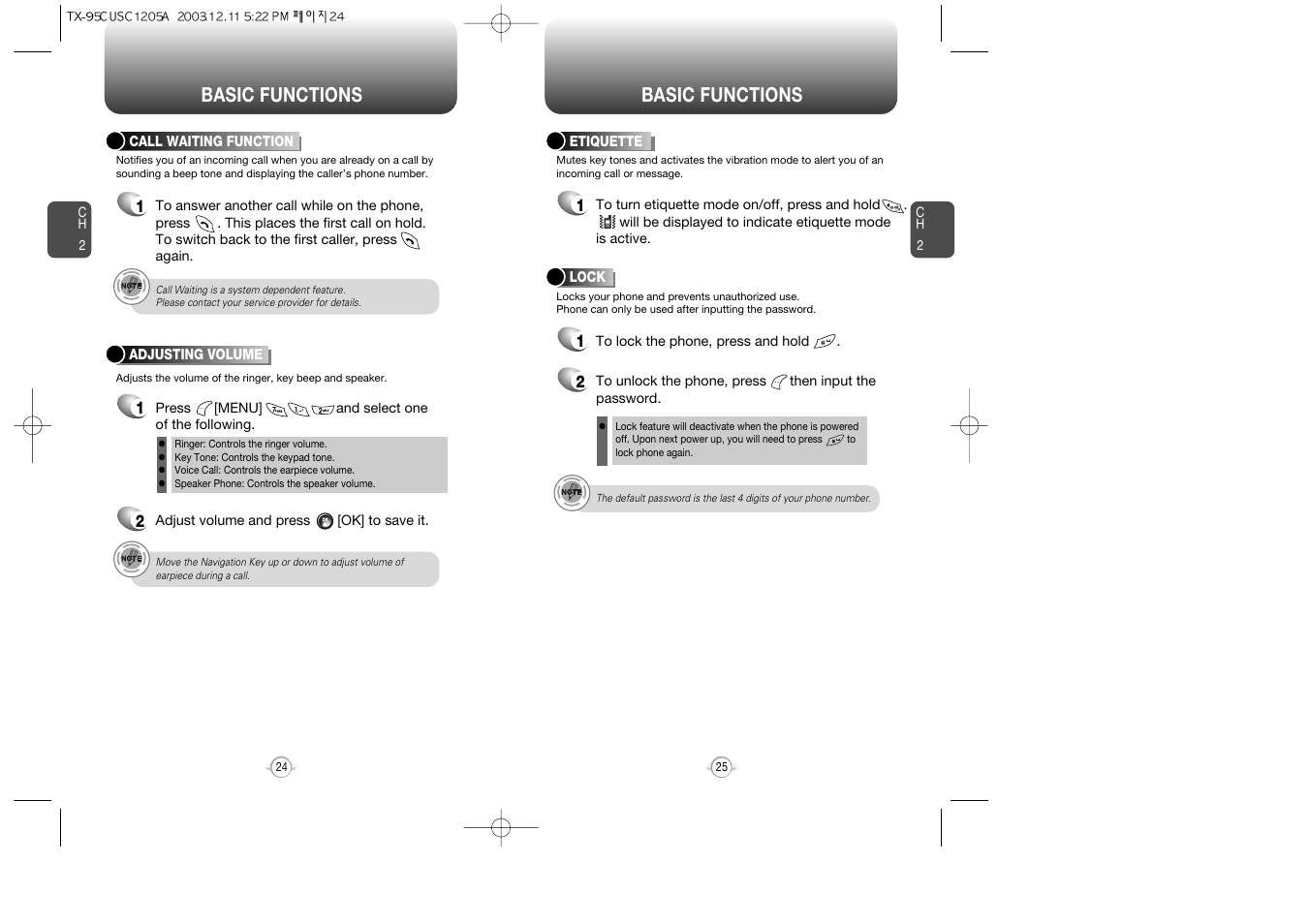 Basic functions | Audiovox CDM-8900 User Manual | Page 14 / 69