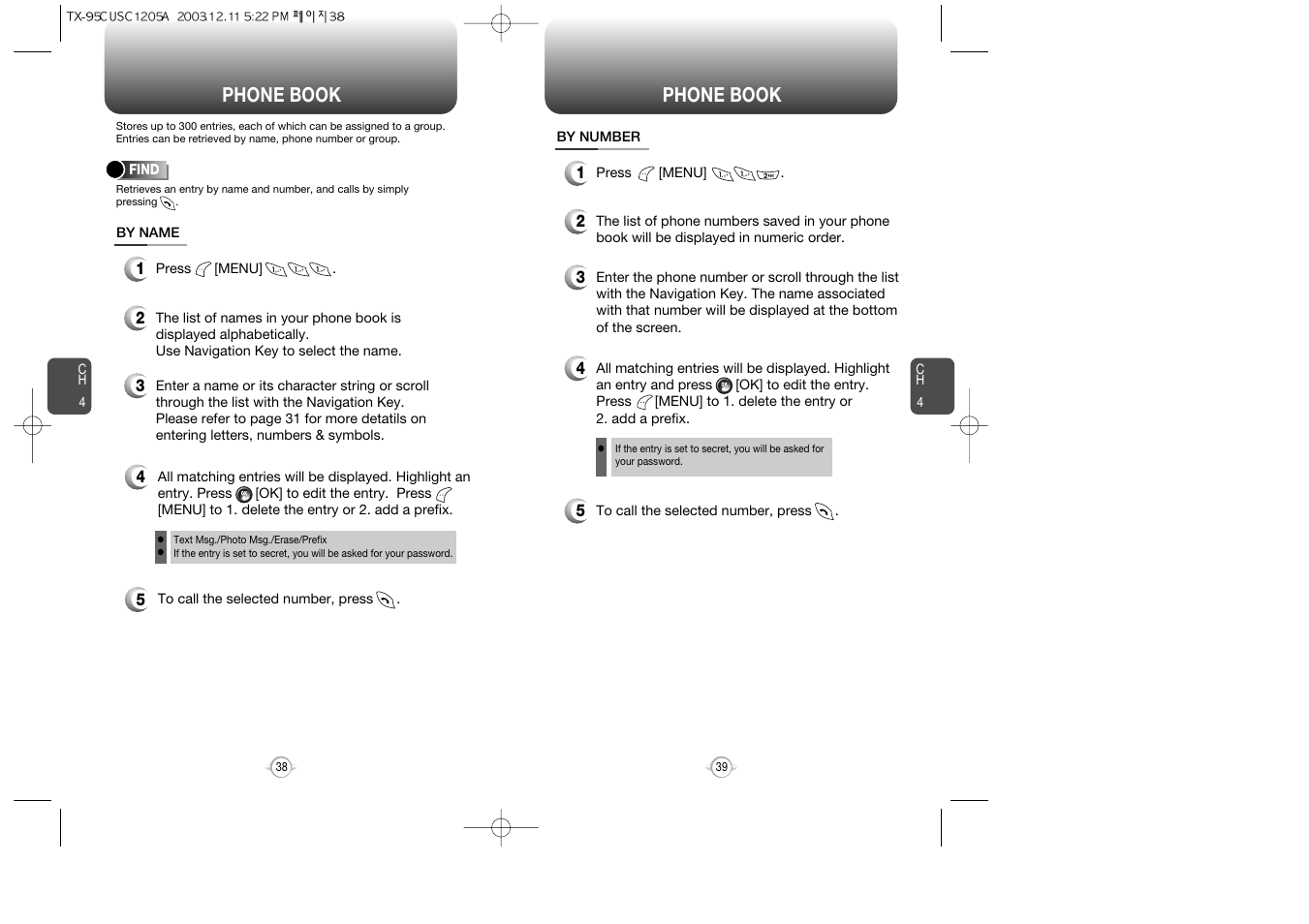 Phone book | Audiovox CDM-8900 User Manual | Page 21 / 69