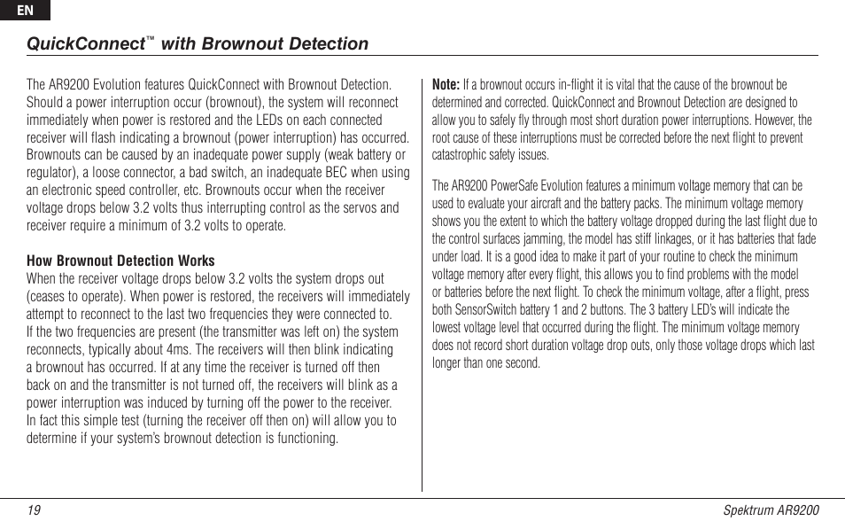 Spektrum SPMAR9200 User Manual | Page 19 / 92