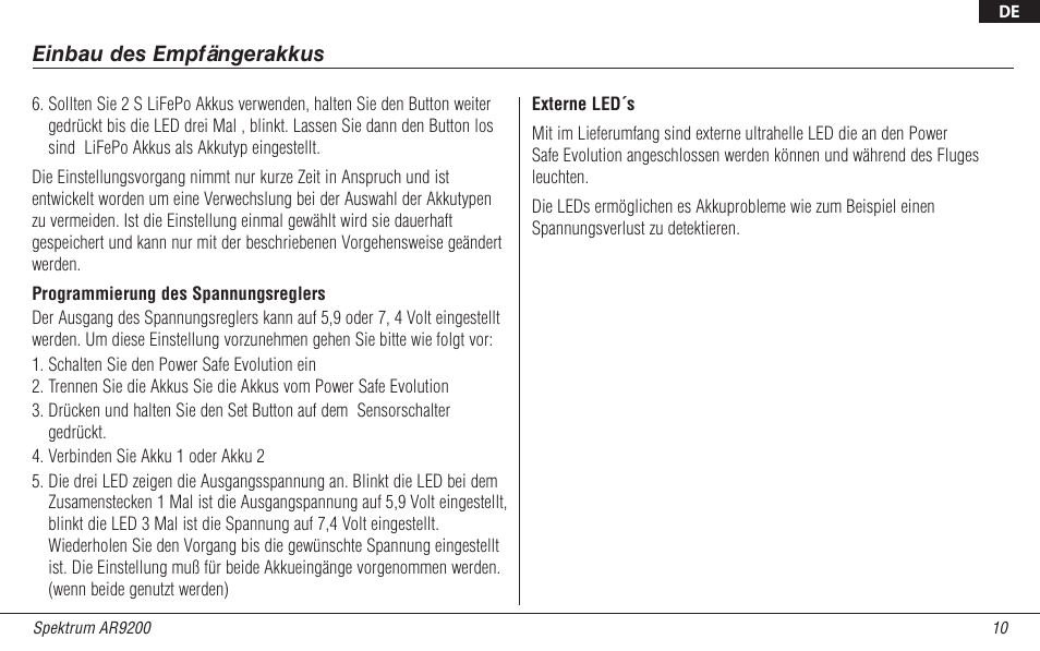 Spektrum SPMAR9200 User Manual | Page 32 / 92