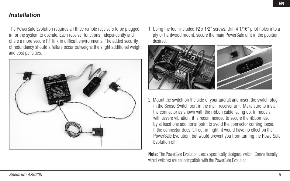 Spektrum SPMAR9200 User Manual | Page 8 / 92