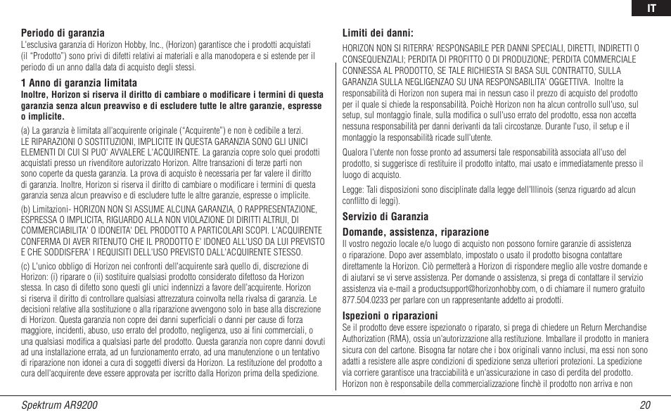 Spektrum SPMAR9200 User Manual | Page 88 / 92