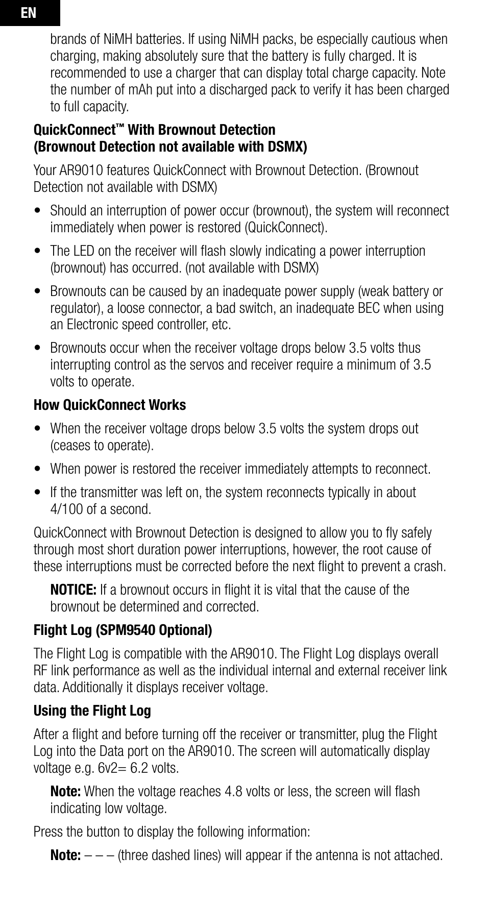 Spektrum SPMAR9010 User Manual | Page 12 / 72