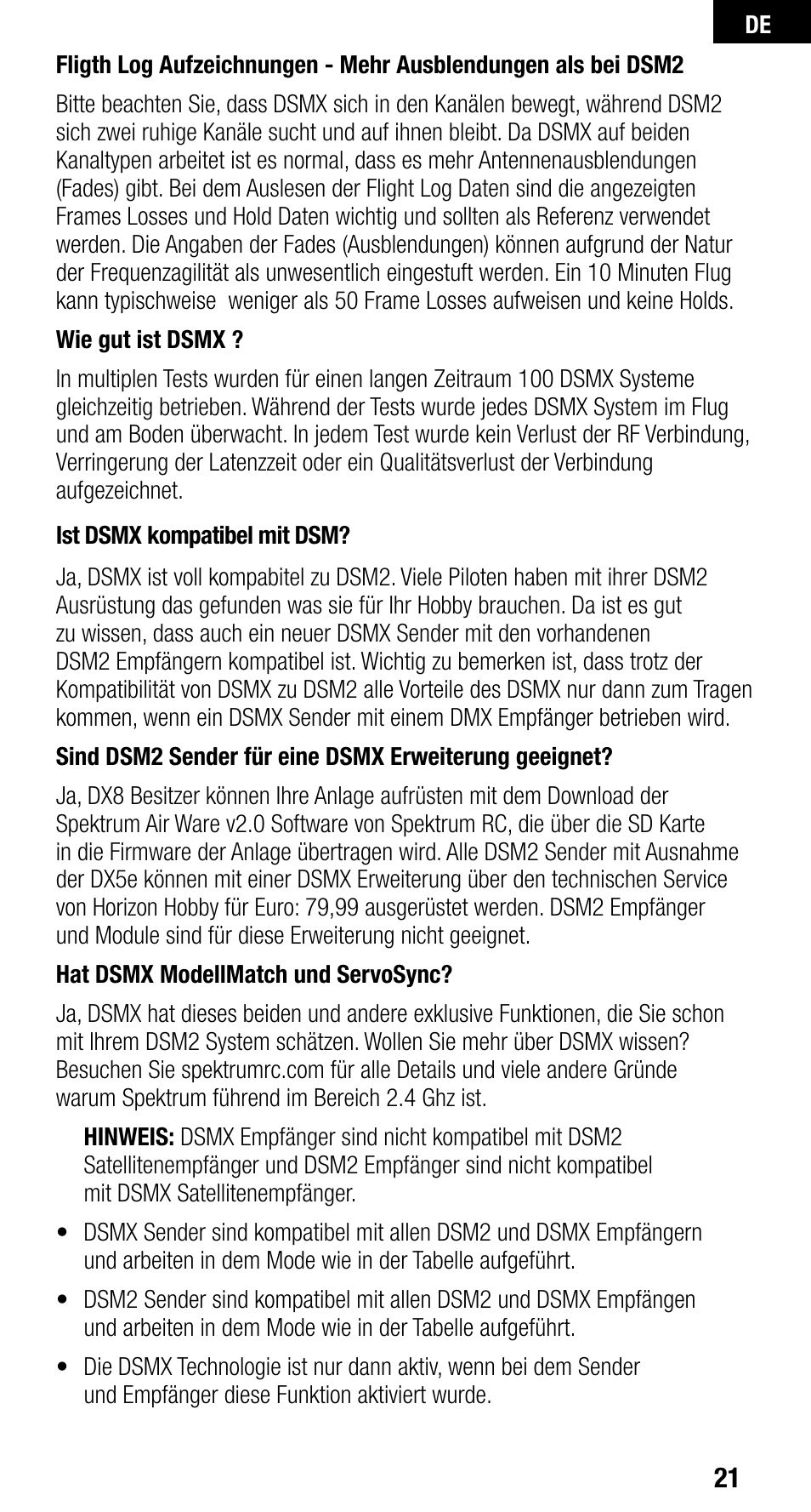 Spektrum SPMAR9010 User Manual | Page 21 / 72