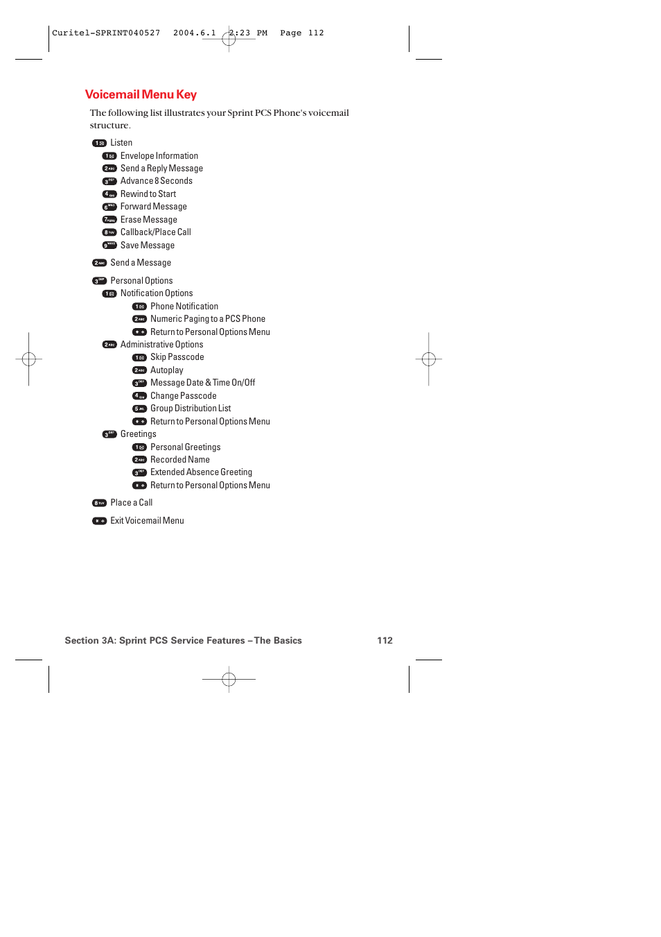 Voicemail menu key | Audiovox PM-8920 User Manual | Page 121 / 206