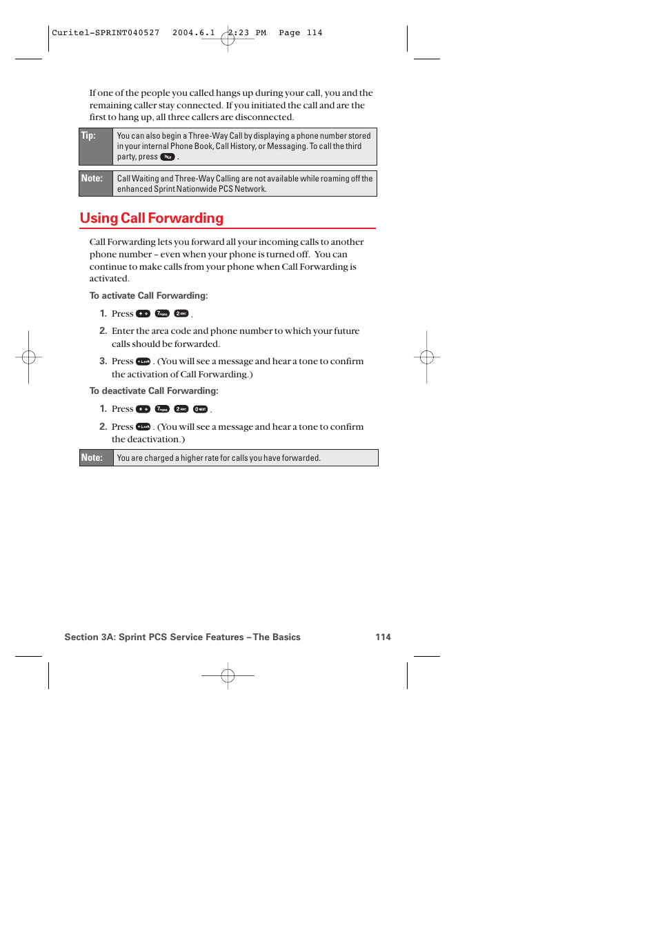 Using call forwarding | Audiovox PM-8920 User Manual | Page 123 / 206
