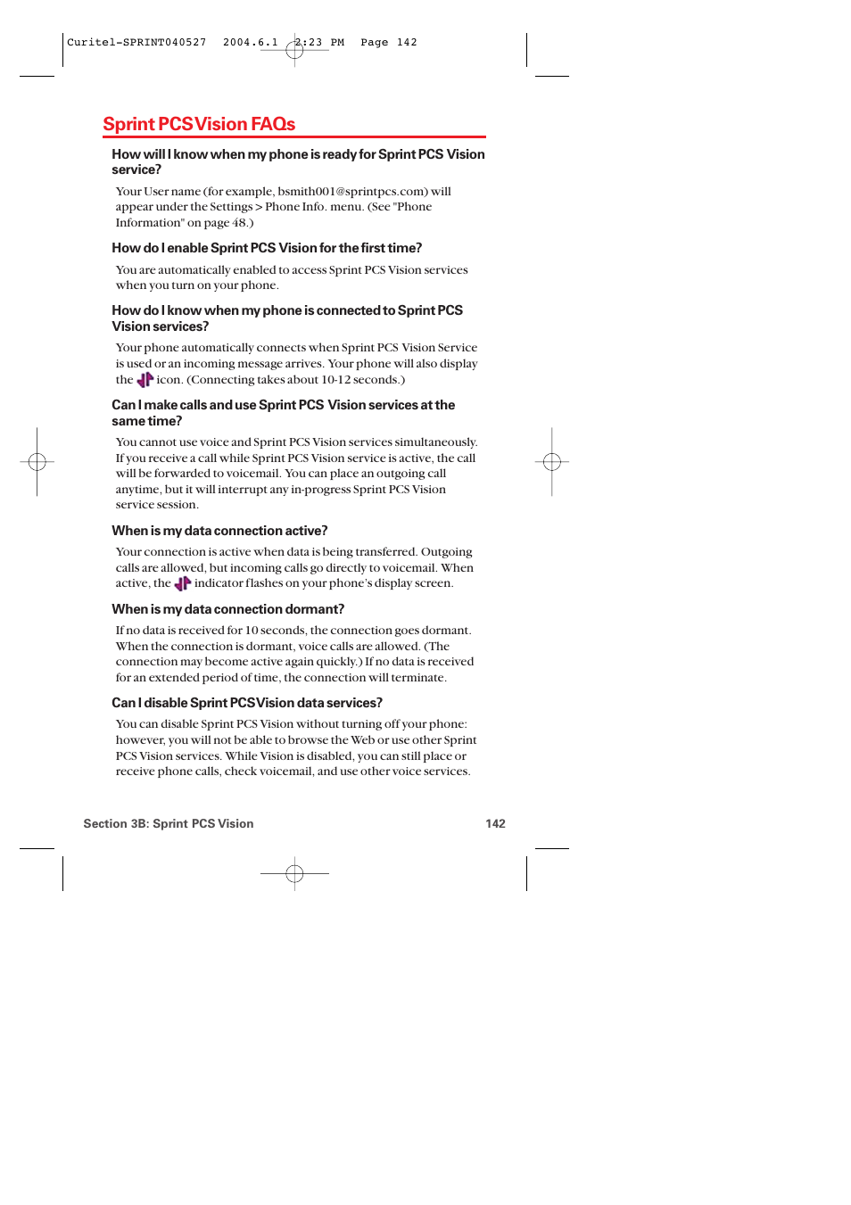 Sprint pcs vision faqs | Audiovox PM-8920 User Manual | Page 151 / 206