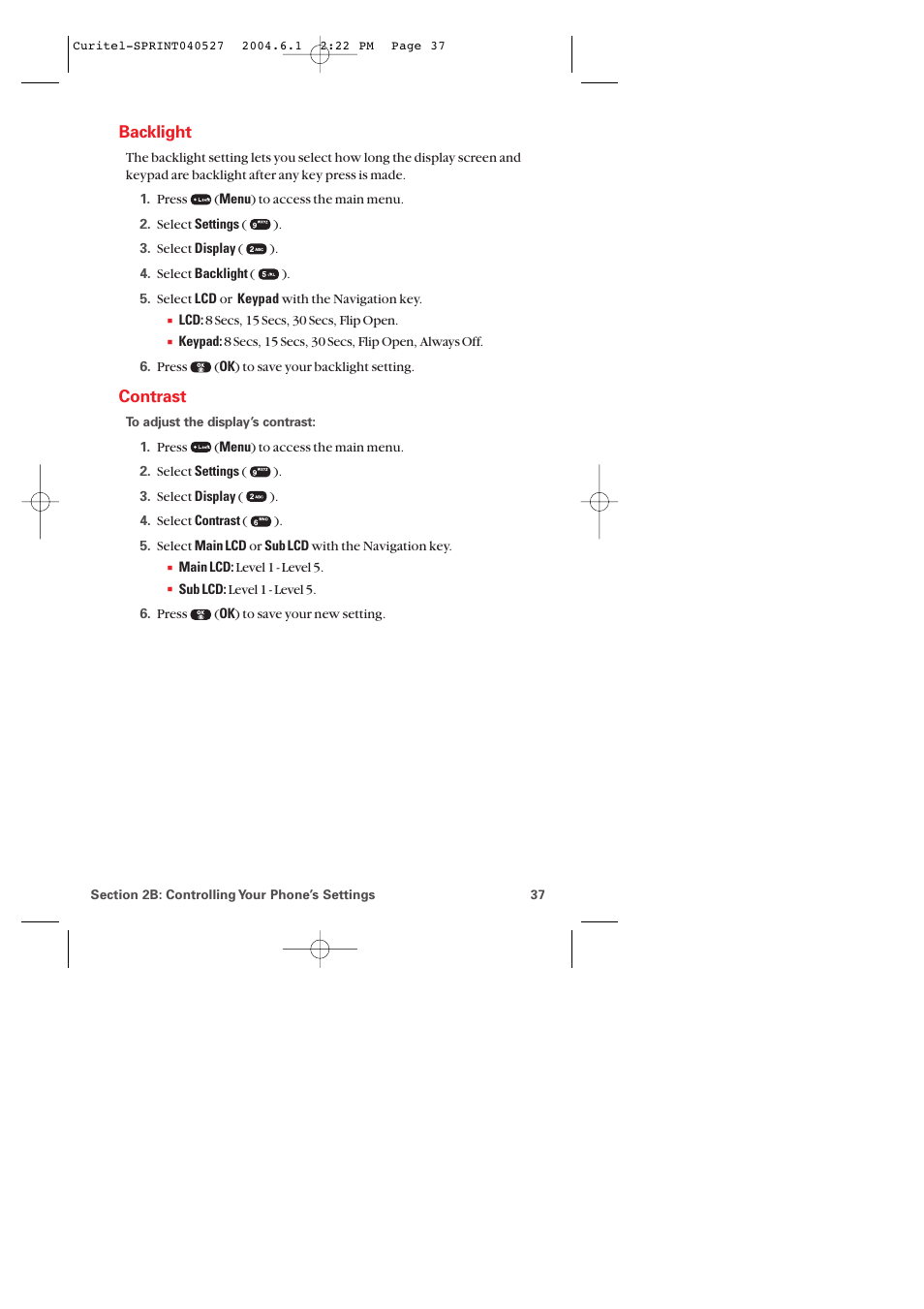 Backlight, Contrast | Audiovox PM-8920 User Manual | Page 46 / 206