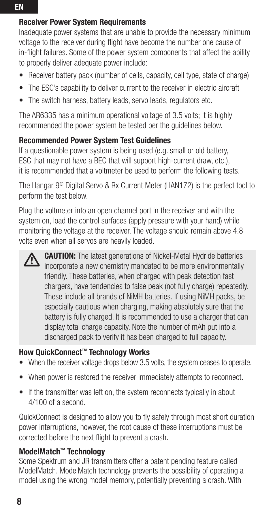 Spektrum SPMAR6335 User Manual | Page 8 / 14