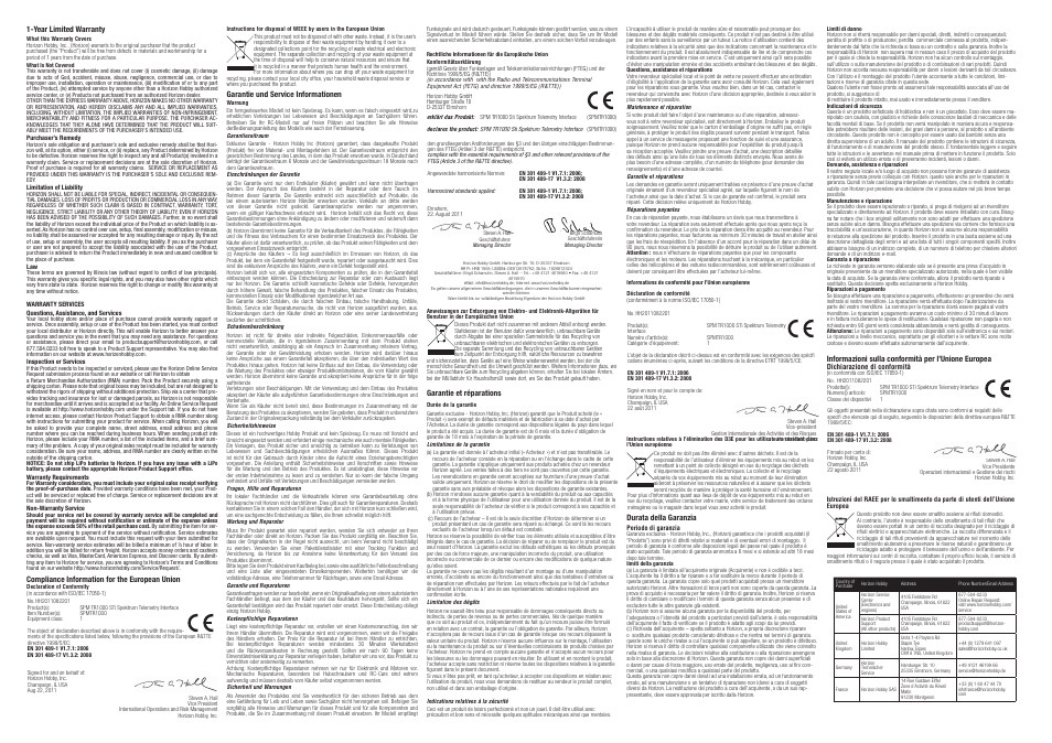 Spektrum SPMTR1000 User Manual | Page 2 / 2