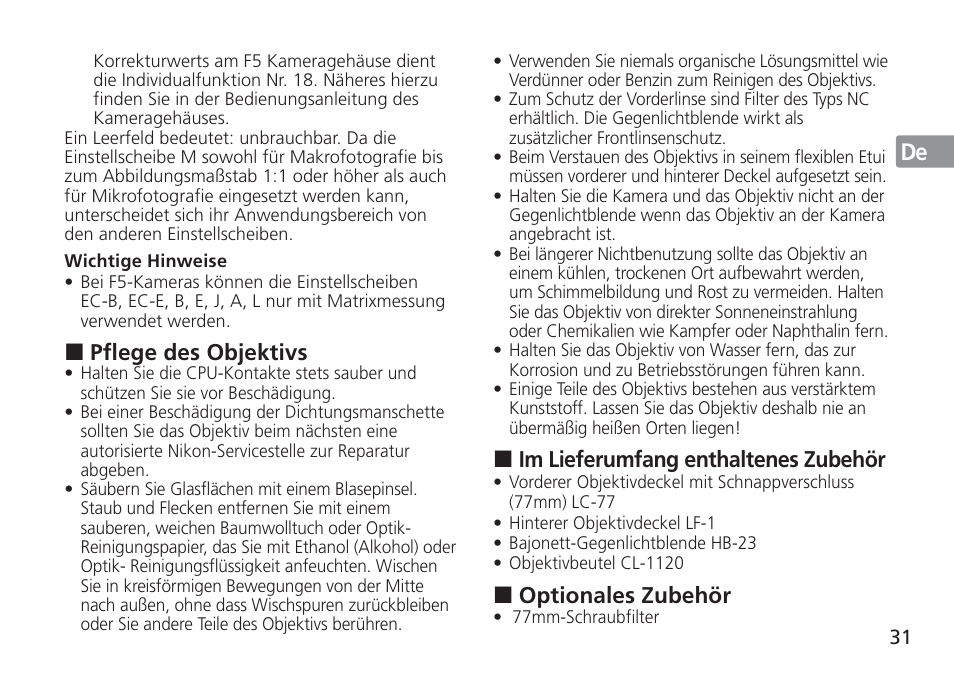 Nikon 16-35mm-f-4G-AF-S-VR-Zoom-Nikkor User Manual | Page 31 / 152