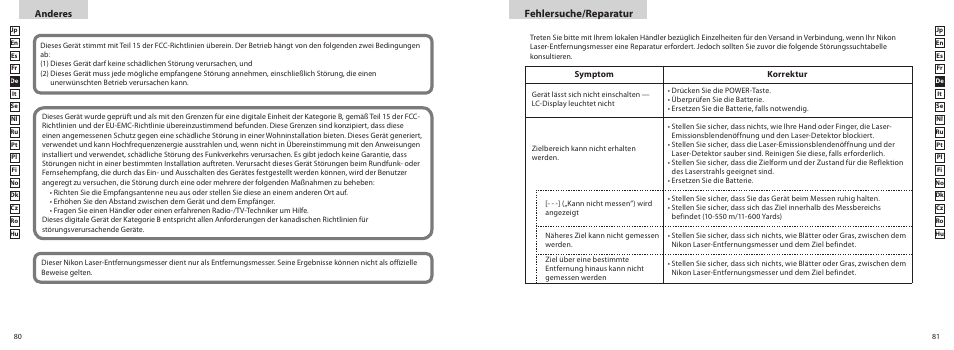 Fehlersuche/reparatur, Anderes | Nikon COOLSHOT User Manual | Page 41 / 139
