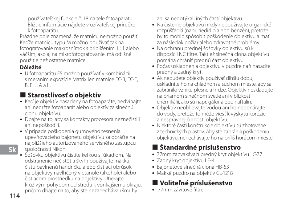 Jp de fr es se ru nl it cz sk ck ch kr sk | Nikon 24-120mm-f-4G-ED-AF-S-VR-Zoom-Nikkor User Manual | Page 114 / 164