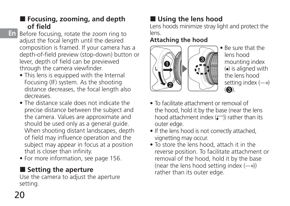 Nikon 24-120mm-f-4G-ED-AF-S-VR-Zoom-Nikkor User Manual | Page 20 / 164