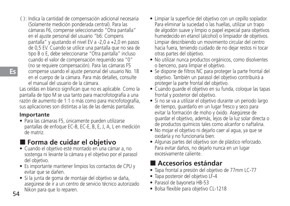 Nikon 24-120mm-f-4G-ED-AF-S-VR-Zoom-Nikkor User Manual | Page 54 / 164
